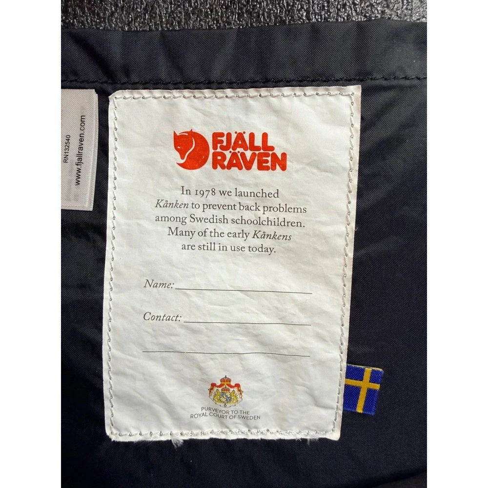 Fjallraven Kanken Mini Backpack Black Vinylon F Small Travel Bag 23561 Unisex